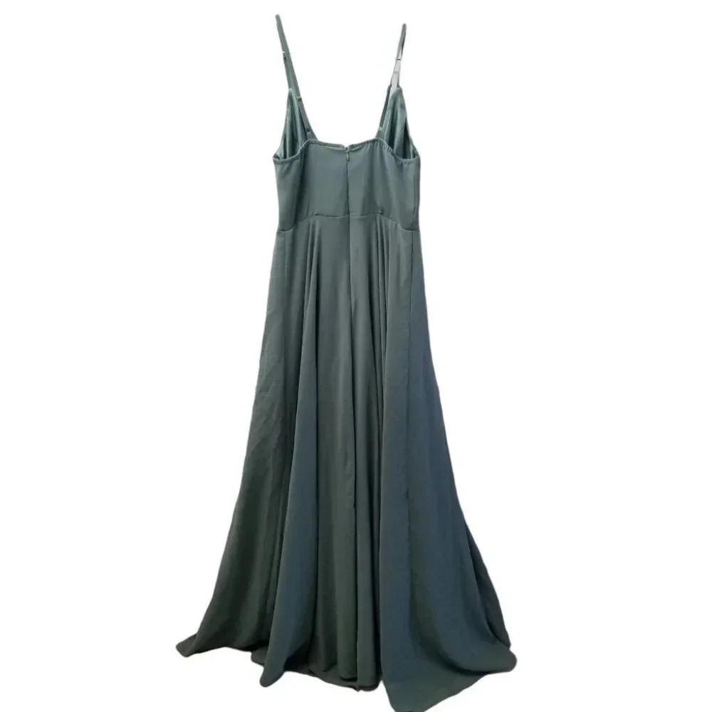 Bhldn by Anthropologie Eva Dress Maxi Moss XS - Picture 4 of 14